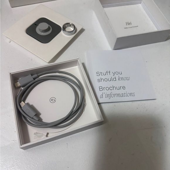 Oura Other - Oura Ring Gen 4 Silver Smart Ring
ActivityTracker Charging Cable and Adapter Set